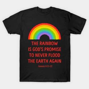 Rainbow God's Promise Genesis 6:13-22 T-Shirt